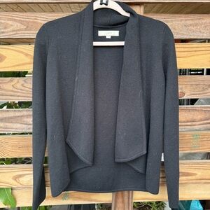 LOFT Black Draped Open-Front Women's Cardigan